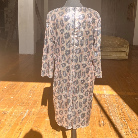 Nicole Miller cheetah print sequin dress - Picture 5 of 15